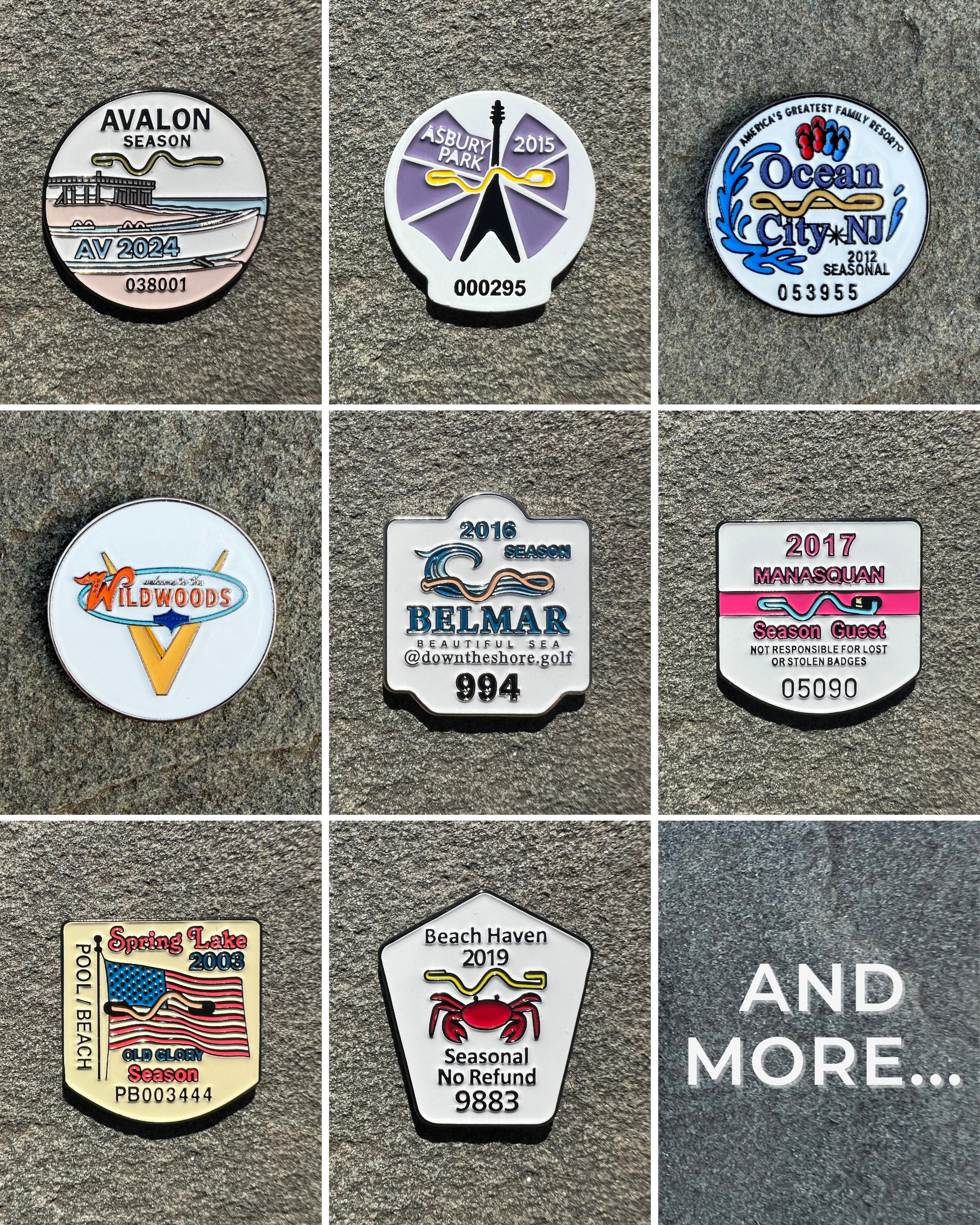 Beach Badge Ball Markers – Down The Shore Golf